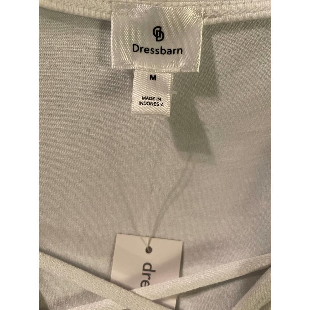 Dressbarn | Sleeveless white top with ruching details size medium NWT - Picture 4 of 6